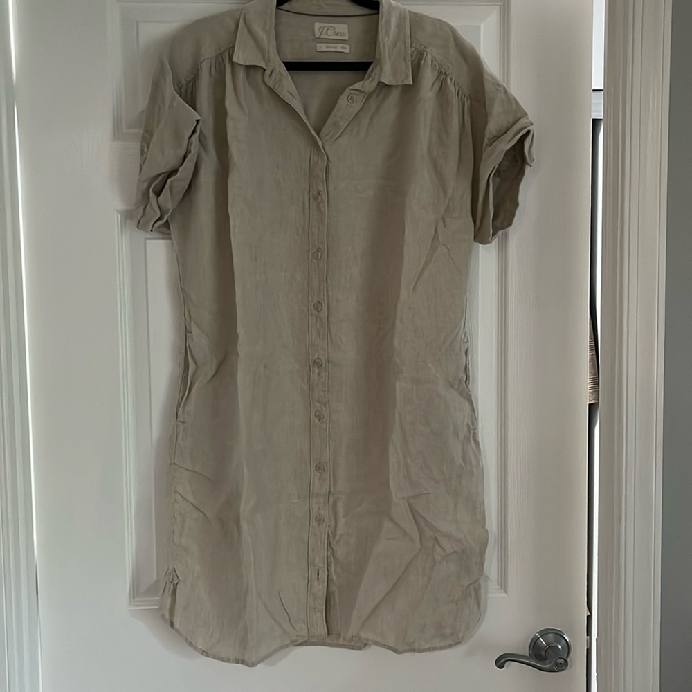 J. Crew Relaxed Fit Linen Shirtdress